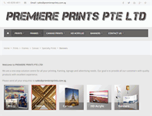 Tablet Screenshot of premiereprints.com.sg